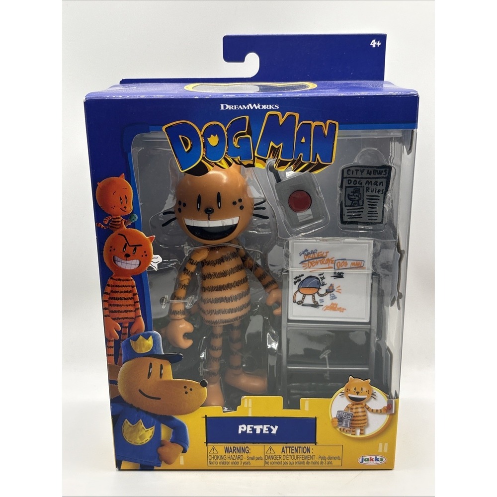Jakks Pacific Dreamworks Petey Dog Man Movie 5 Inch Figure NEW 2025 NIB